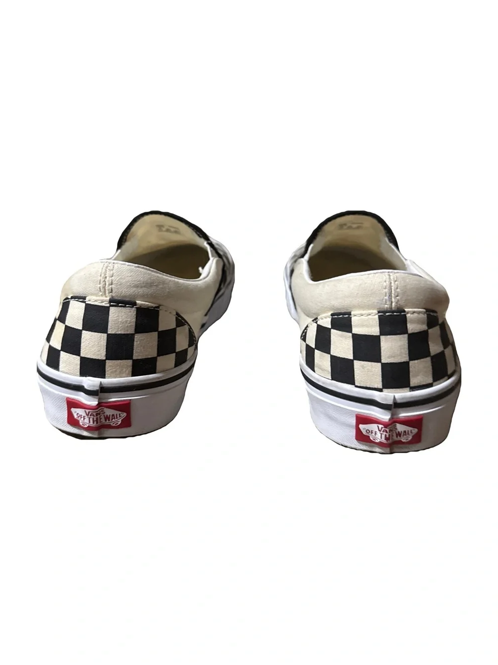 Vans Canvas Slip-Ons Checkered Black & Cream 10
